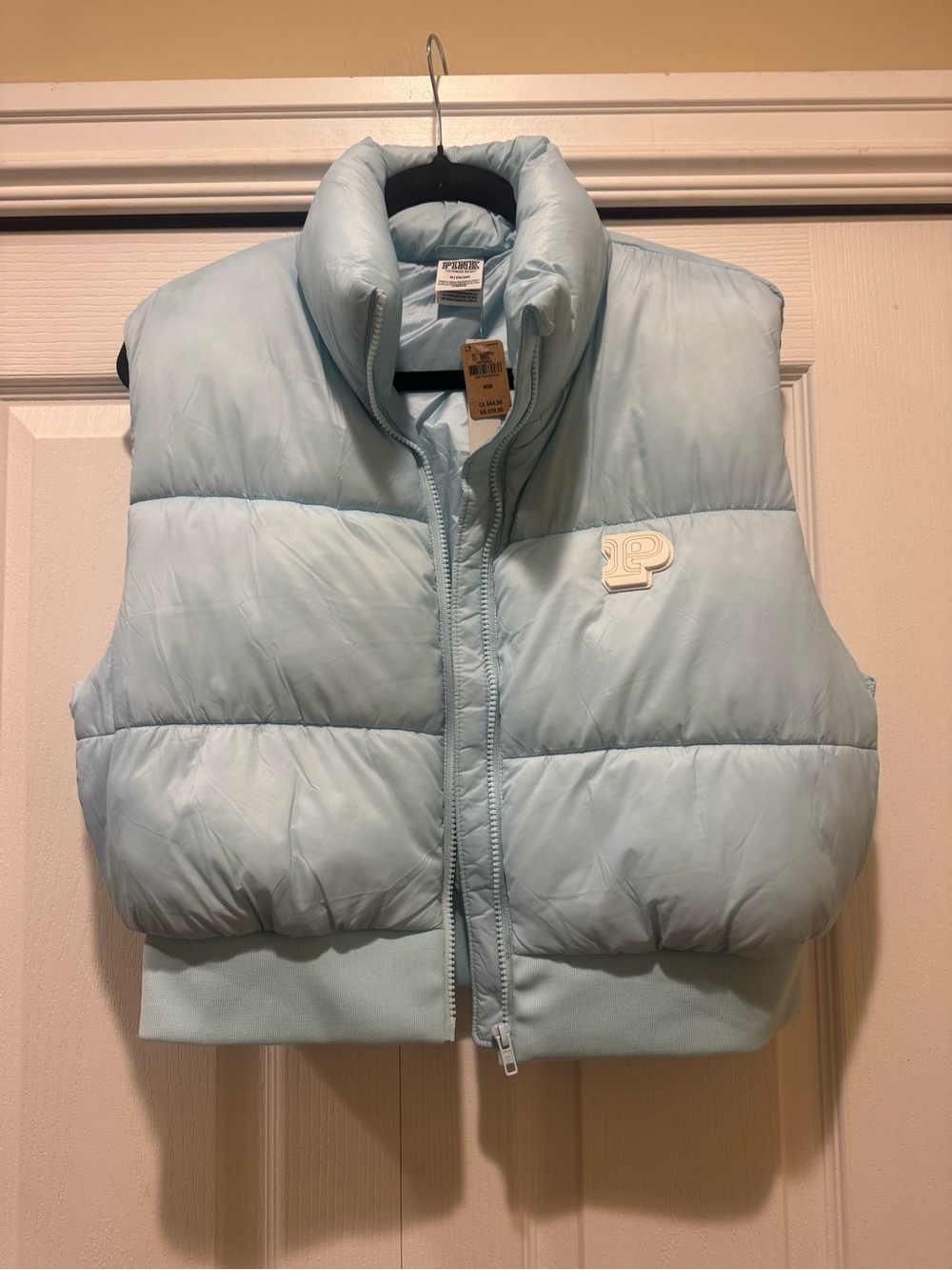 PINK Victoria's Secret Light Blue Puffer Jacket